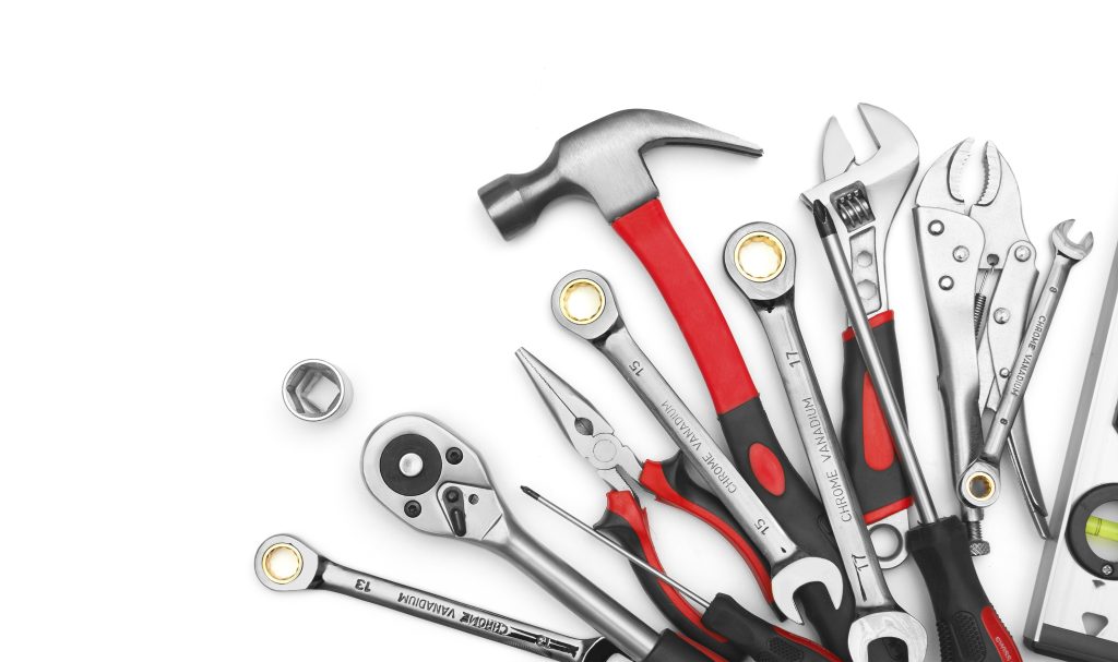 Many Tools on white background