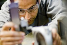 Man working on an investment casting