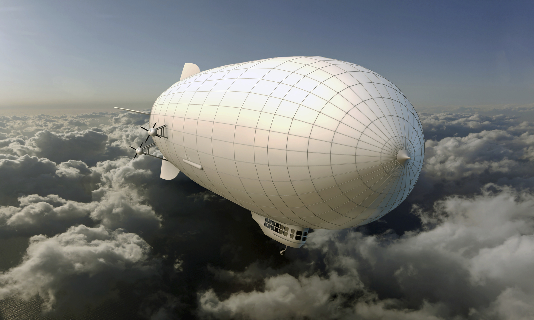 Airship flying in the sky