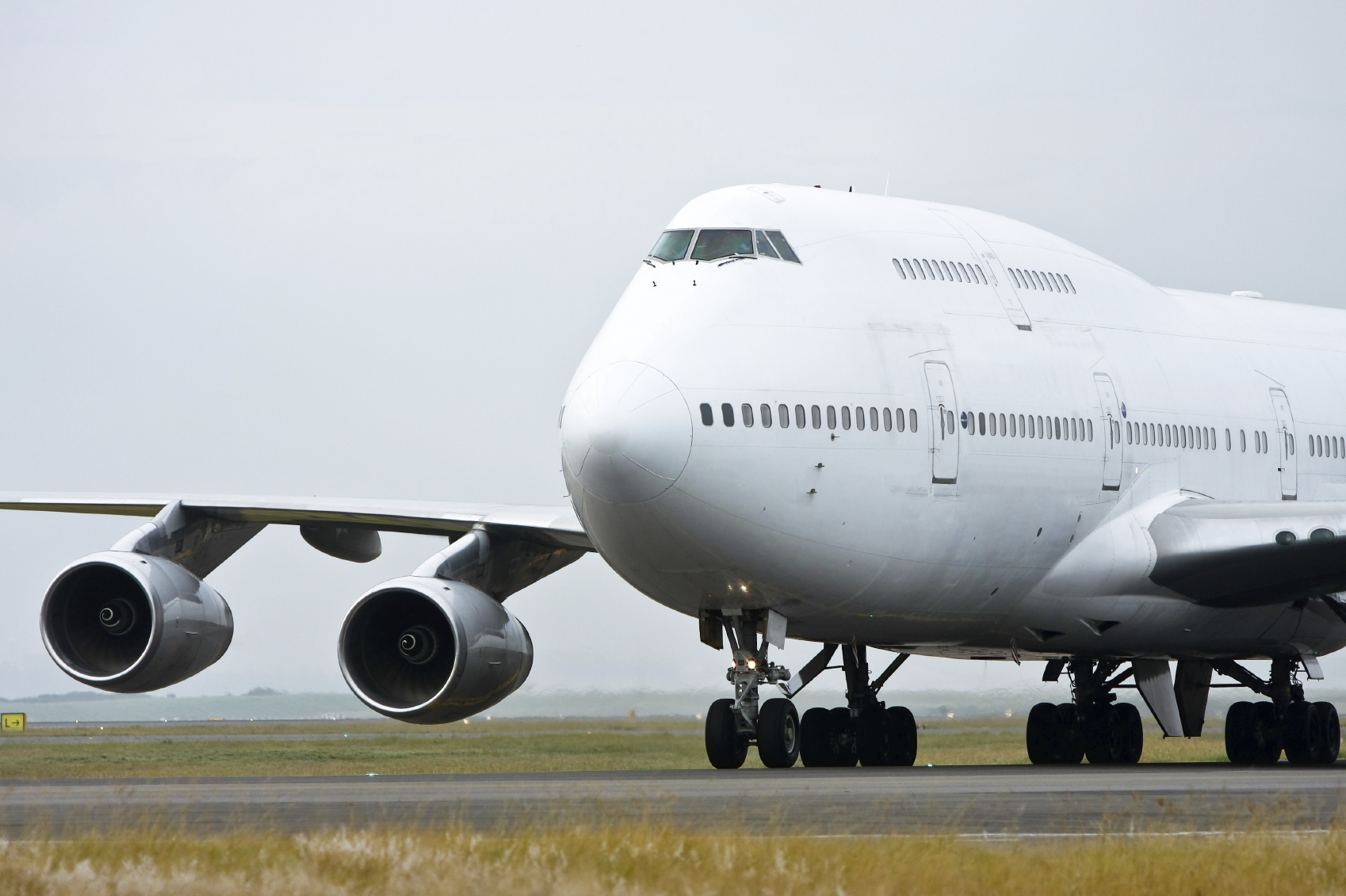 Boeing 747 on the runway