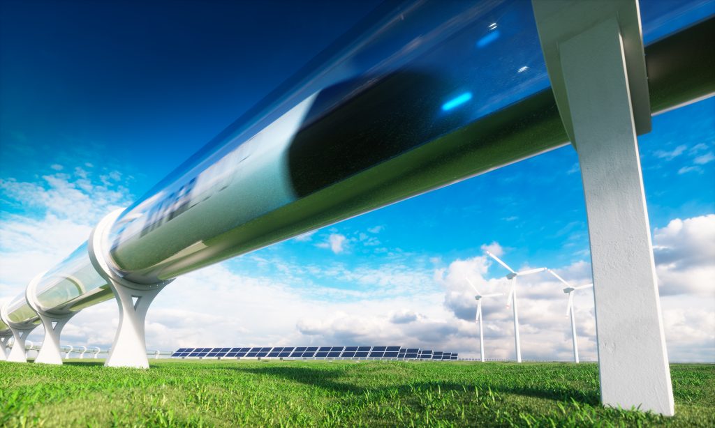 Modern technologies in transport and energy. 3d rendering.