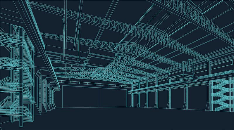 Compute schematic of warehouse interior