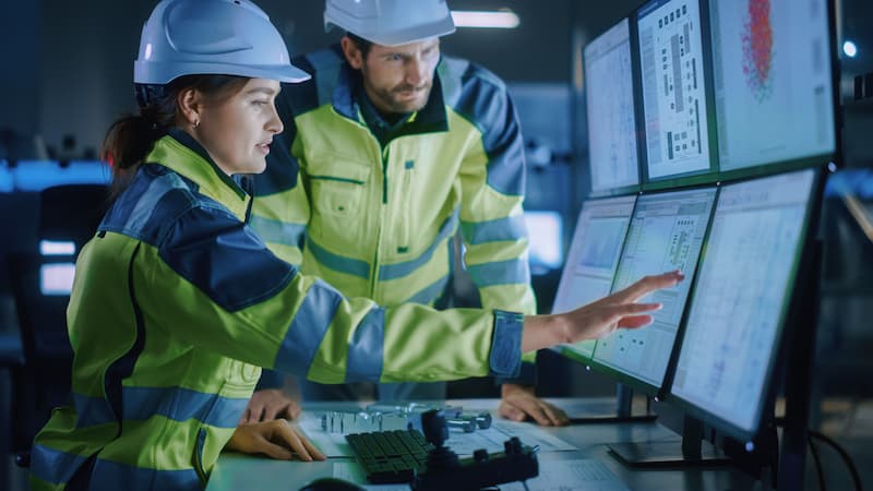 engineers using computers
