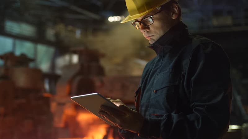 engineer with tablet